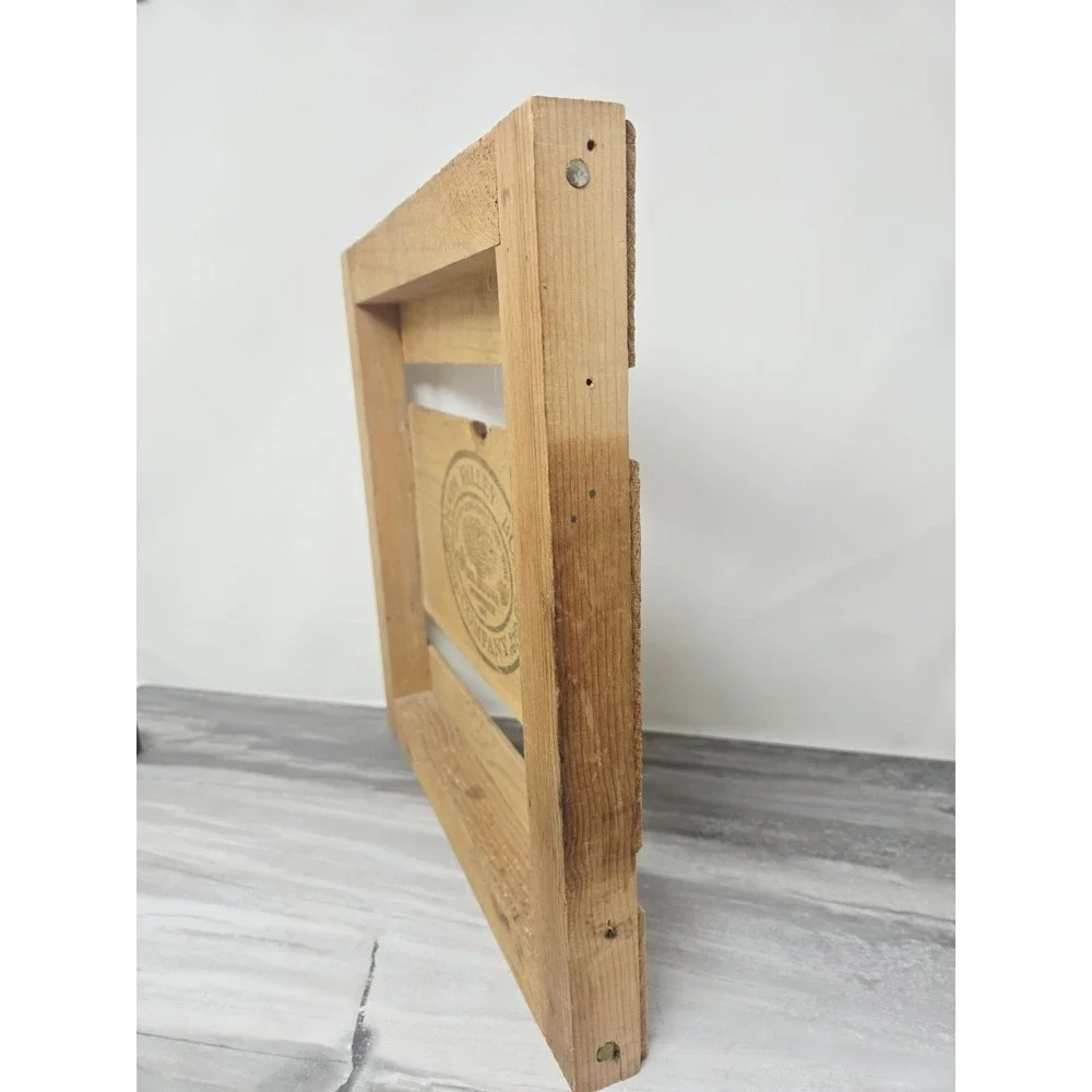 Vintage Wood Crate Wall Hang Napa Valley Box Company Decor 13×13